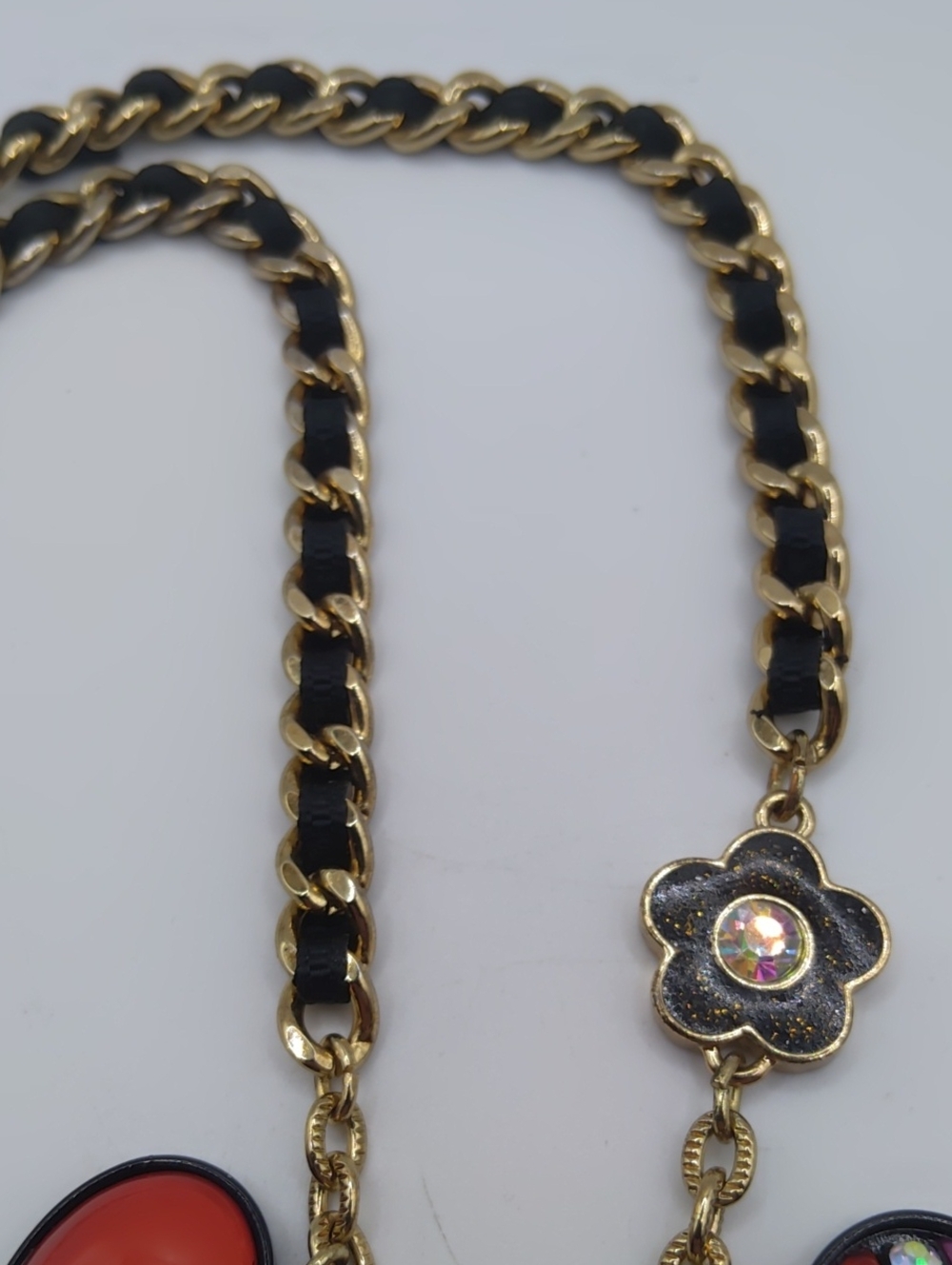 Betsey Johnson Vintage Lucite Bubble Heart Necklace - Picture 4 of 6